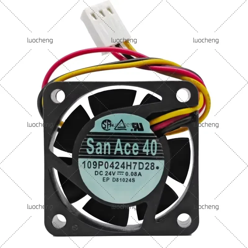 For 109P0424H7D28 DC24V Servo Drive Fanuc Side Plate Cooling Fan 40x40x15mm 3-Wire