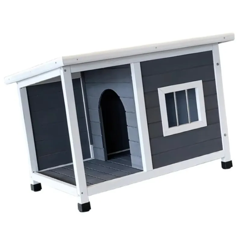 Outdoor Dog House, Waterproof Puppy Shelter Dog House with Elevated Floor, Anti-Bite Design Dog Home for Small Medium Dogs