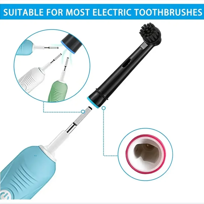 Black Bamboo Charcoal Brush Heads For Oral B Electric Toothbrush Advance Power/Pro Health/Triumph/3D Excel/Vitality Precision