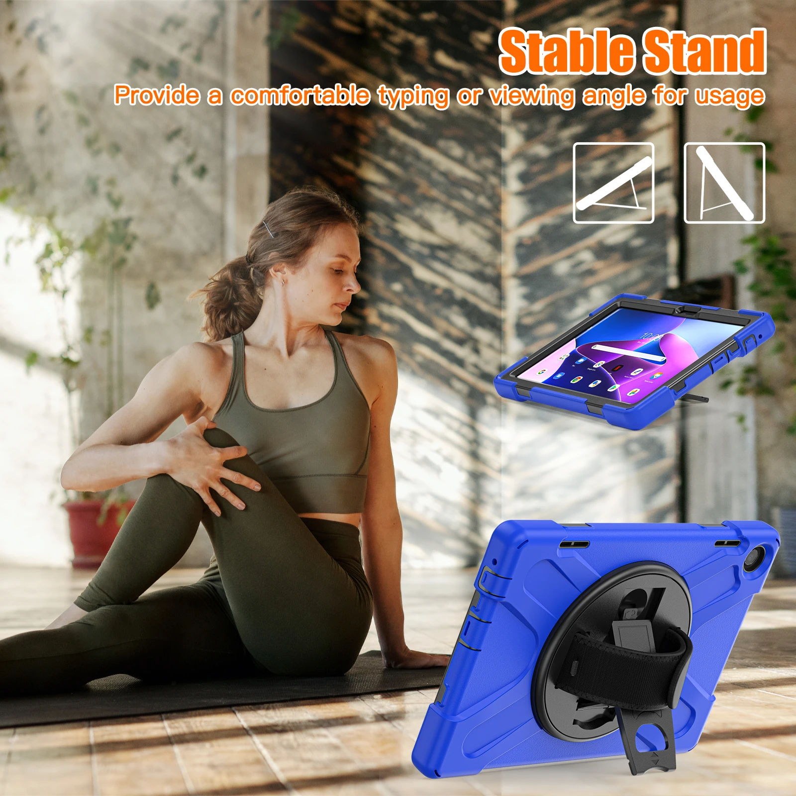 Rugged Case For Lenovo Xiaoxin Pad 11(Tab P11) 2020 Plus 2021 TB-J606F TB-J607F TB-J616F Hybrid Cover With Hand & Shoulder Strap