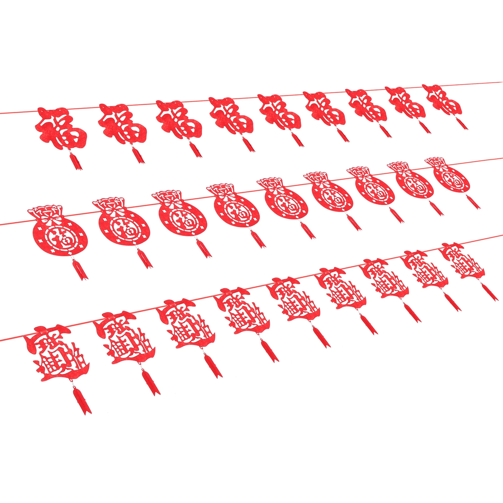

3pcs New Year Banners Party Pendants Decorative Flags Hanging Ornaments For Spring Festival Party Supplies Decorations String