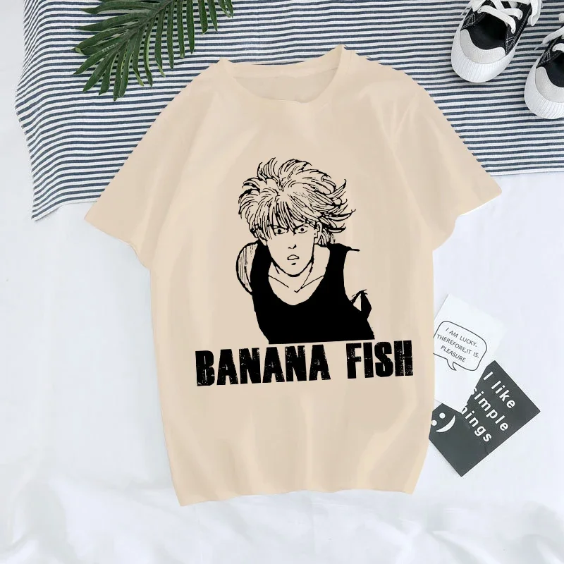 Banana Fish T Shirt Men Kawaii Summer Tops Hot Japanese Anime Cartoon T-shirt Funny Manga Graphic Tees Unisex Tops Tshirt Male