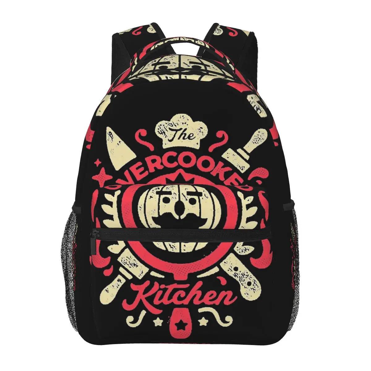 

Overcooked Game The Kitchen Backpacks Boys Girls Bookbag Students School Bags Cartoon Kids Rucksack Shoulder Bag Large Capacity