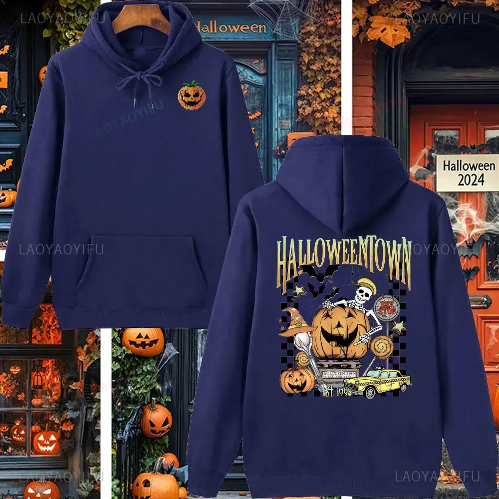 Halloweentown Est 1998 البلوز جامعة Halloweentown ريترو Halloweentown للجنسين هوديس الخريف البلوز هالوين البلوز