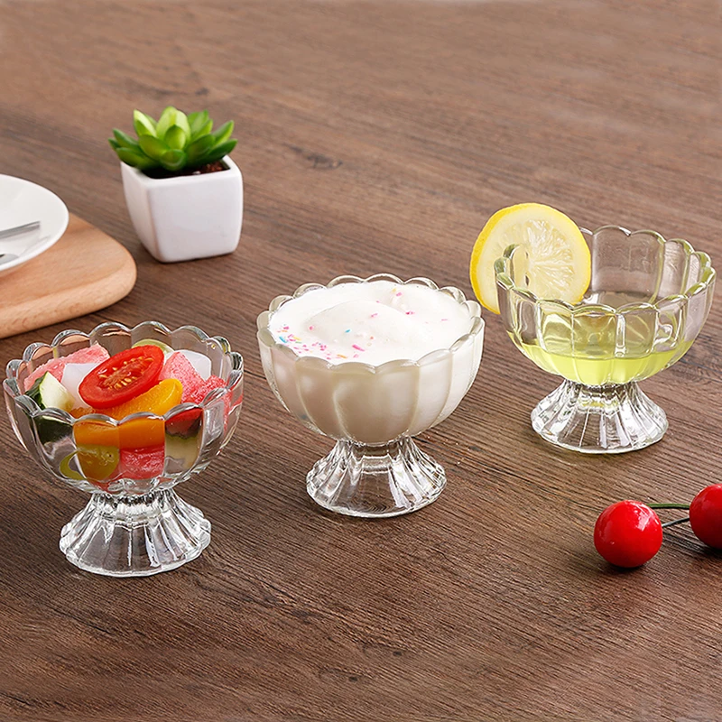 1pc 150ml Cocktail Glass Dessert Cup Simple Goblet Ice Cream Bowl Holder Cold Dish Mug Beer Wine Pudding Cups