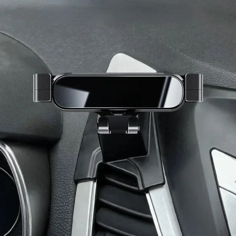 For Hyundai Santa Fe Sonata IX25 Tucson Black Car Air Vent Mobile Phone Holder GPS Navigation Holder Trim Interior Accessories