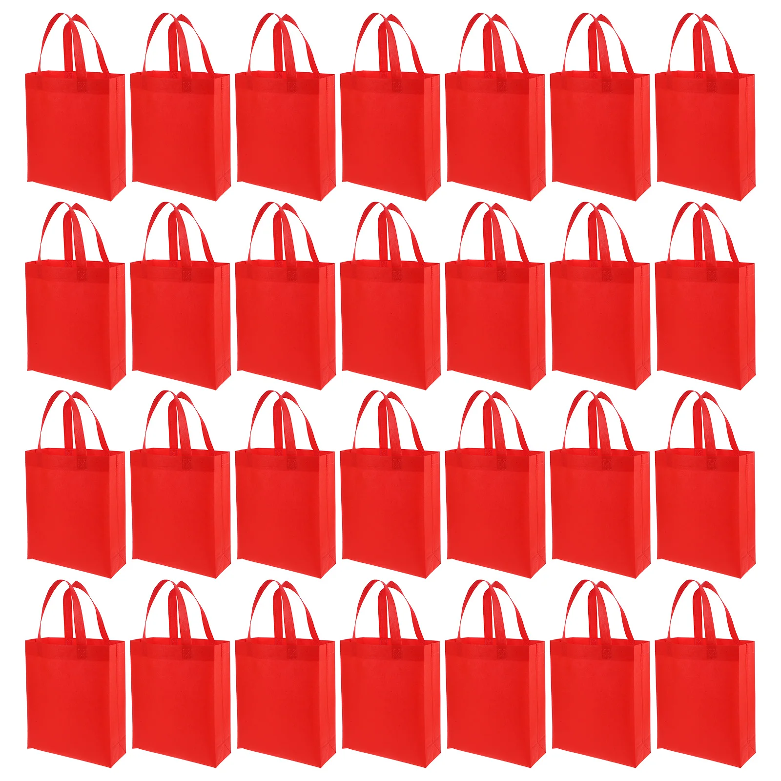 

30pcs Non Woven Tote Bags Yellow 25x30x10cm Reusable Shopping Bag Party Storage Outdoor Carry Gift Bag