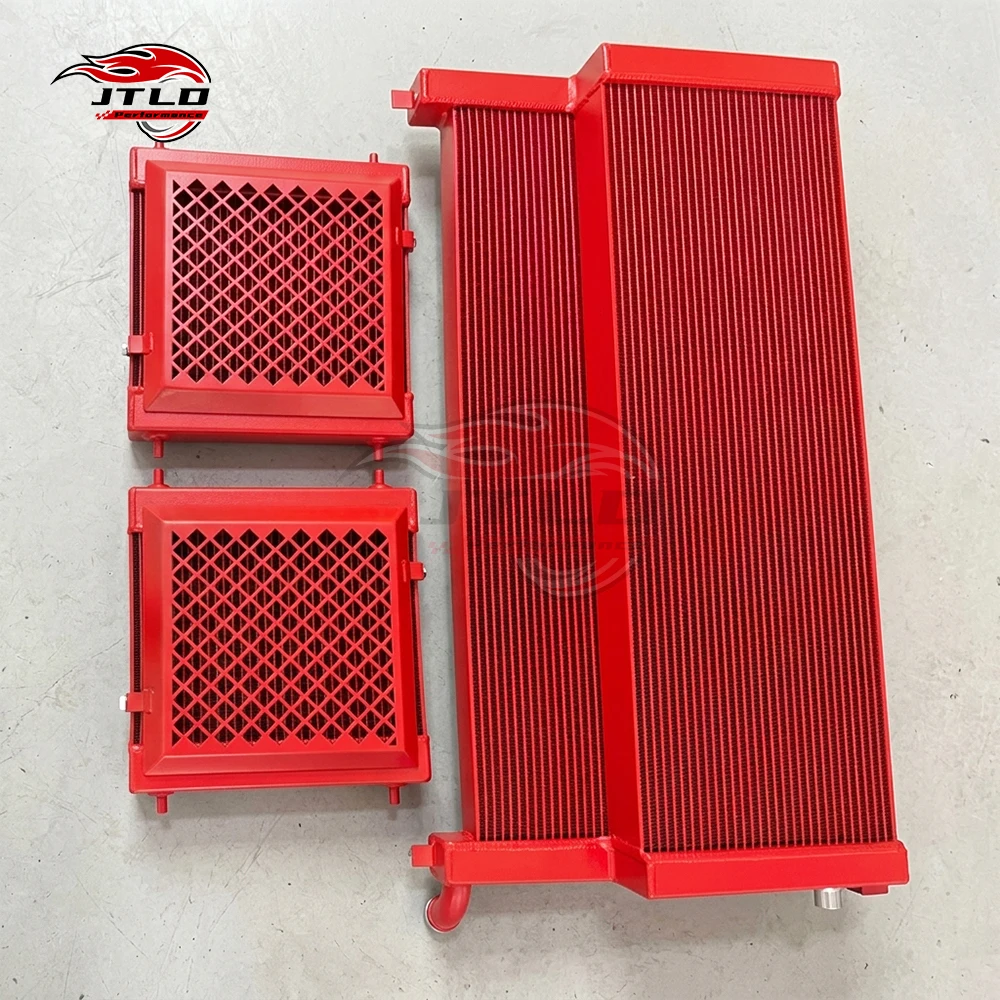 Aluminum Charge Cooler Heat Exchanger 3 PCS Radiator Kit For BMW F90 M5 F91 F92 F93 M8 S63 4.4