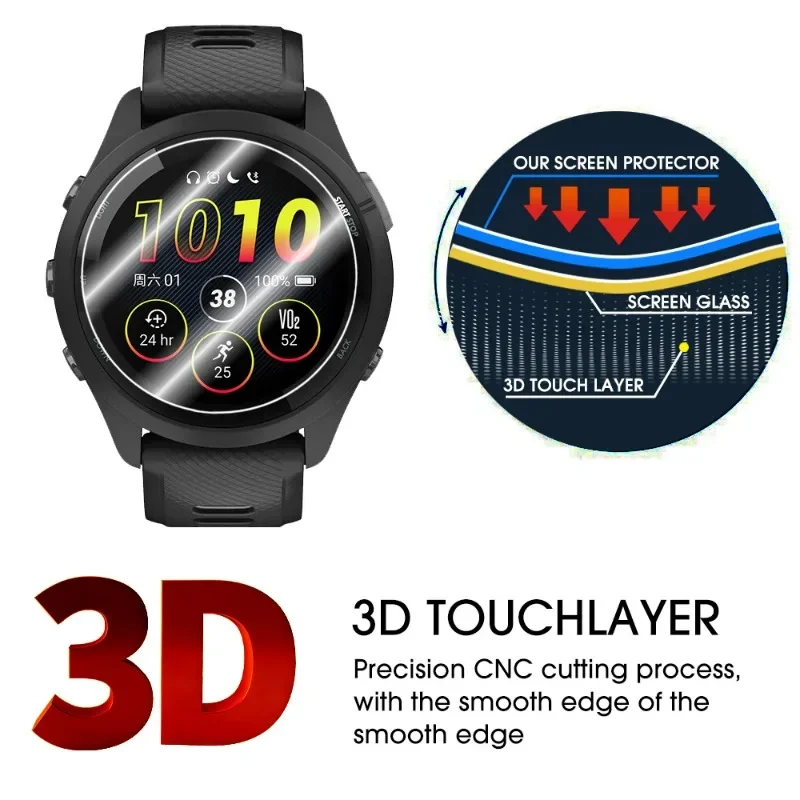 9H Tempered Glass Screen Protector for Garmin Forerunner 165 965 945 935 220 225 230 235 255 735XT 620 630 Watch Protective Film