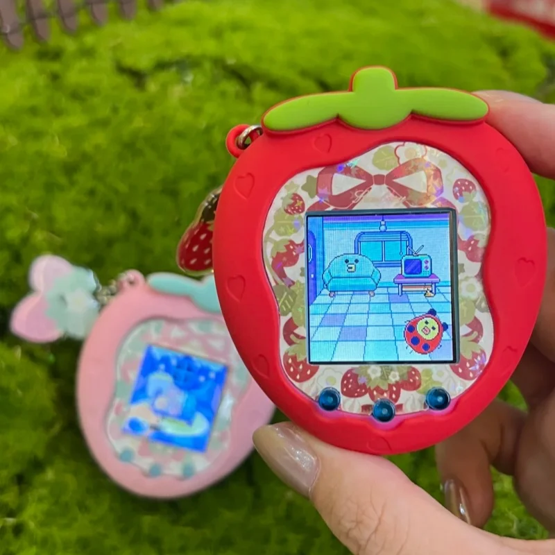 جديد Tamagotchi Uni حافظة واقية غطاء سيليكون لينة الأصلي الإبداعية لطيف فتاة مكافحة سقوط الكرتون الربيع الفراولة