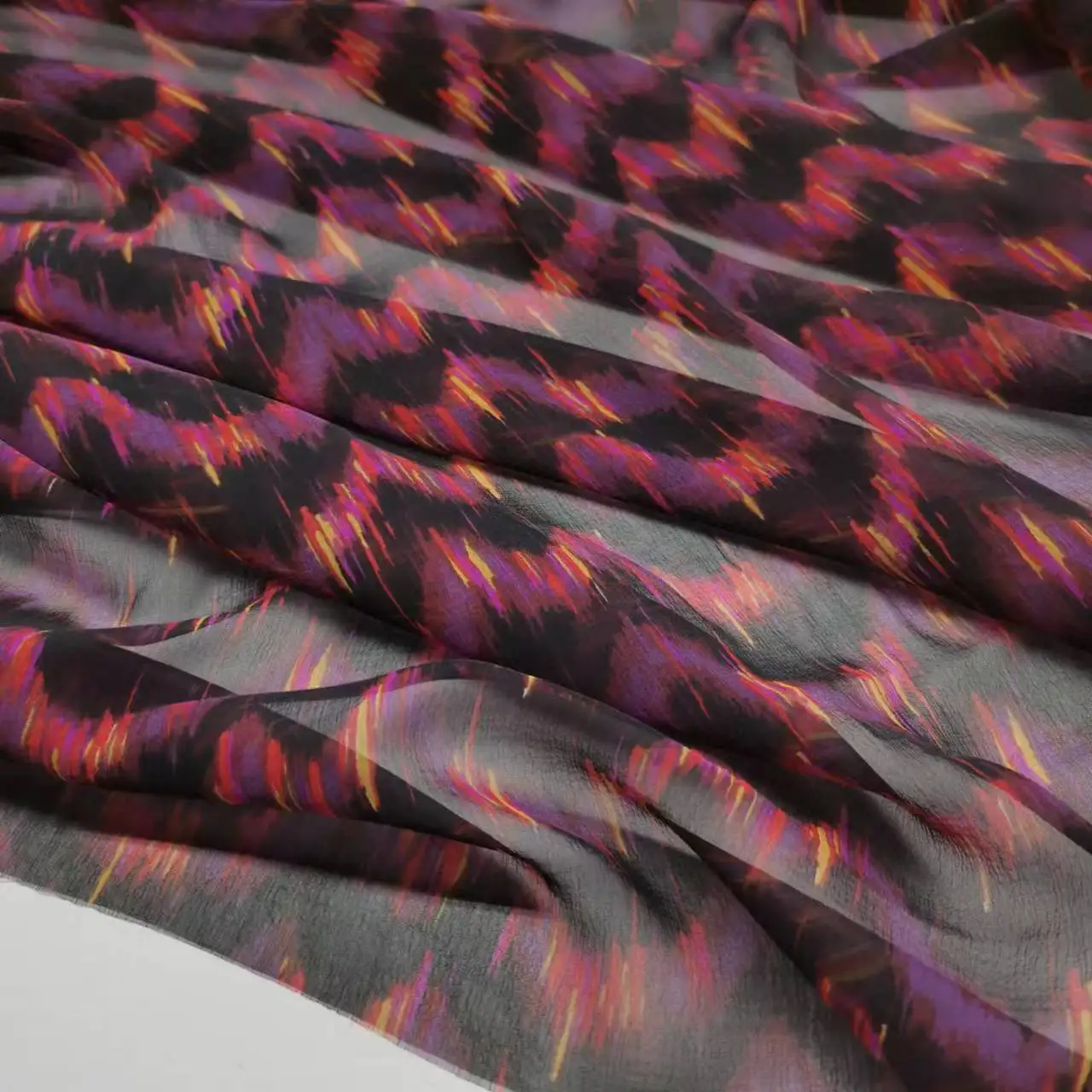 Shrinkle Silk Crepe Georgette 7mm Weave Ombre Cosplay Dancing Saree Dress Shirt Scarf Sewing Fabric