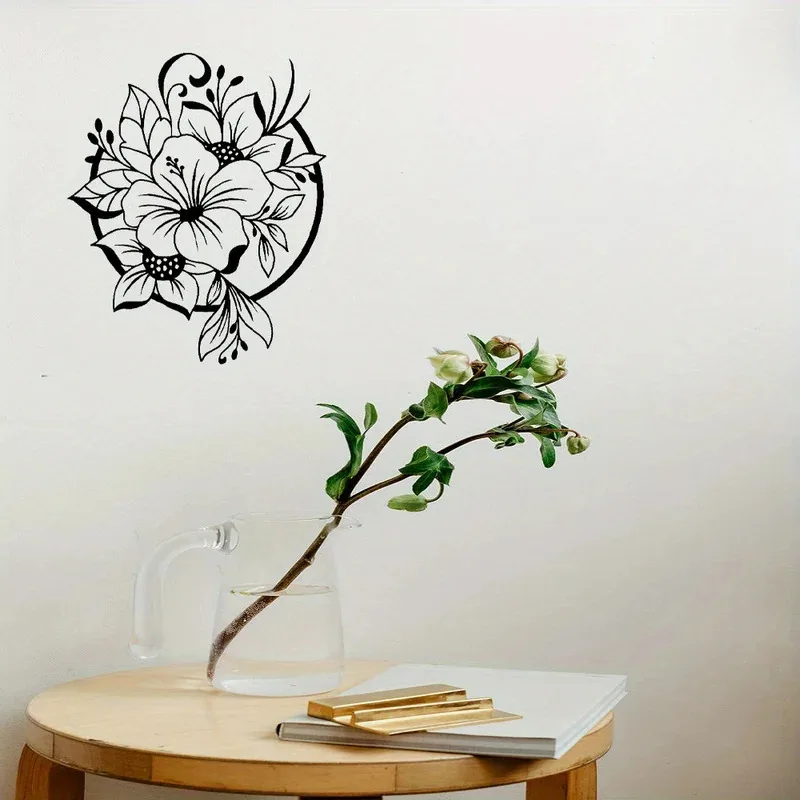 Handcrafted Lily Flower Metal Wall Sculpture - Black & Gold Floral Design for Multi-Room Decor
