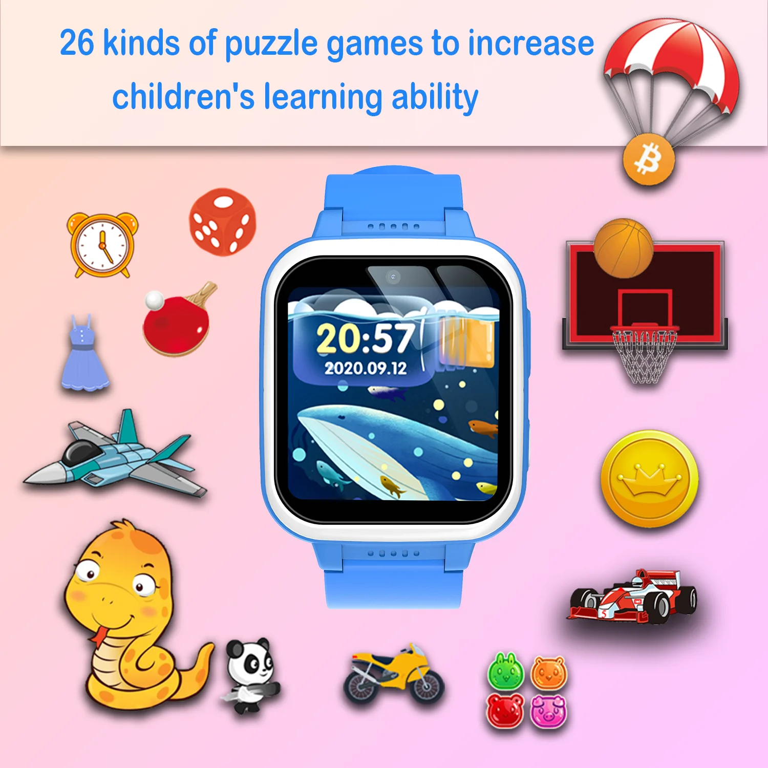 26 Games Toys Watches Children\'s Waterproof full touch Cameras Music Players Boys And Girls Holiday gifts  smart watch 2024 Ne