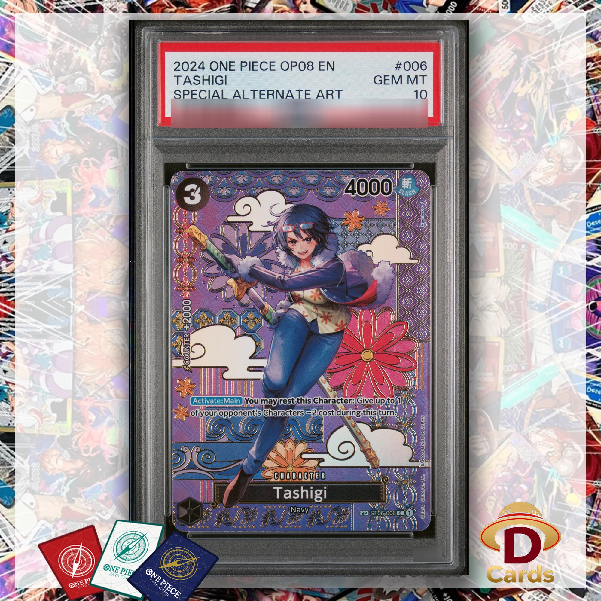 

One Piece Card Tashigi Special Alternate Art ST06-006 SP Ver. P/S/A10 Gemmt10 Foil Card Collectibles Game Anime Proxy Cards