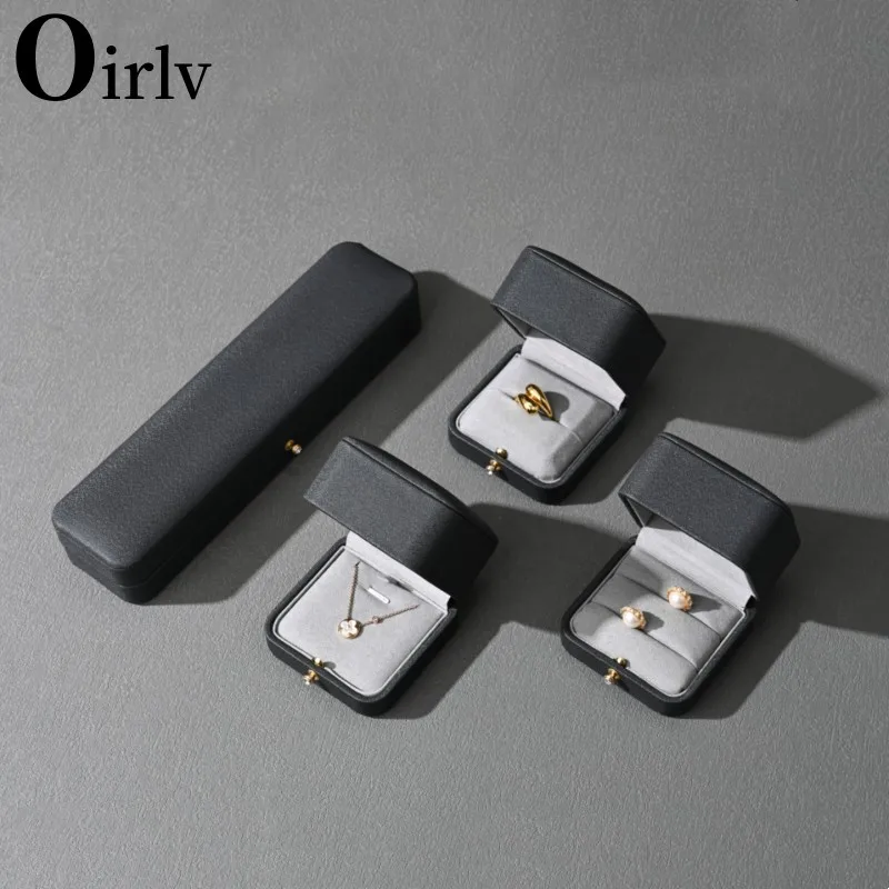 

Oirlv Dark Gray Jewelry Box Ring Necklace Bracelet Jewelry Storage Gift Box Suitable For Marriage Proposal Wedding Anniversary