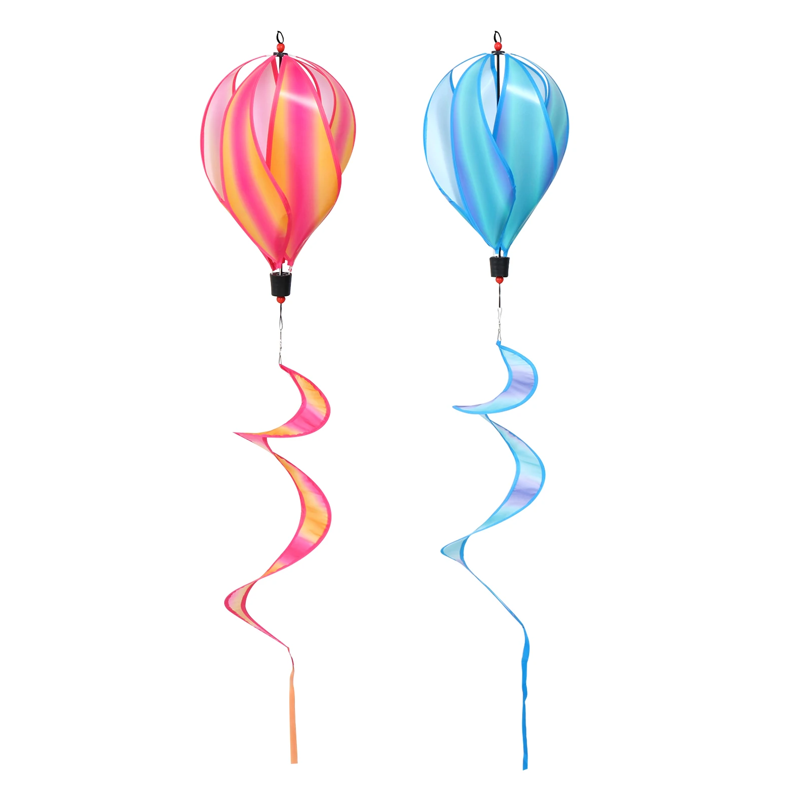 

2 Pcs Windmill Decoration Lightweight Hanging Balloons Rainbow Hot Air Mobile Garland Cloth Party Decorations