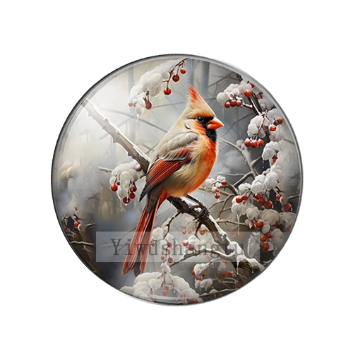 Lovely Parrot Bird Tree Patterns 8mm/12mm/20mm/25mm Round photo glass cabochon demo flat back Making findings