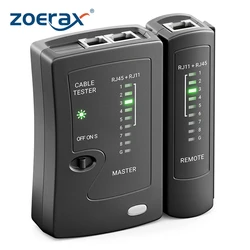 Тестер сетевого кабеля Ethernet ZoeRax для LAN RJ45 Cat5 Cat5e Cat6 Cat6a Cat7 UTP/экранированный кабель и RJ11 RJ12