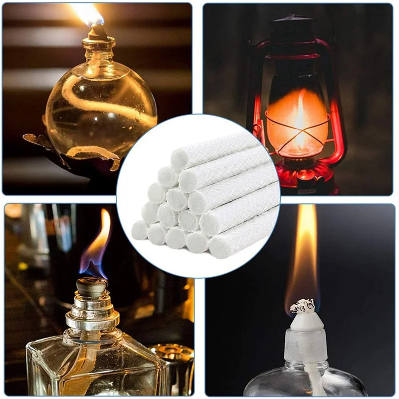 

Especial 120Pcs Fiberglass Replacement Wicks, Oil Lamps Wicks, Candle Wine Bottles Wicks 0.5 By 9.85 Inch