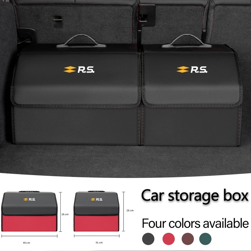 Car Storage Box Multiuse Leather Organizer Bag Auto Interiors For Renault RS Line Fluence Captur Megane Clio Kadjar Arkana Logan