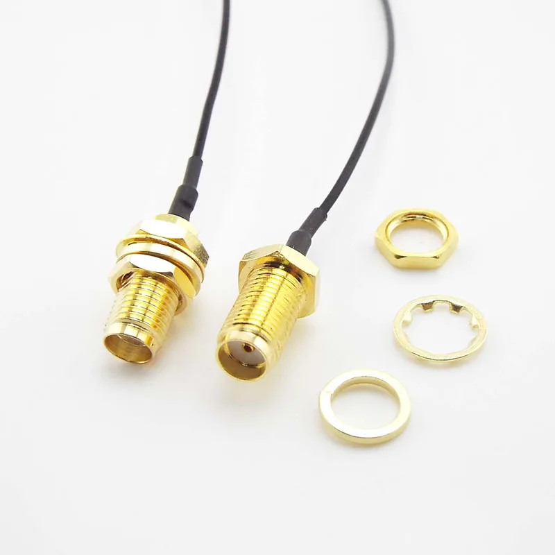 メス-ufl/u.fl/ipx/ipex uflからメスへのコネクタrg 1.13アンテナrfケーブルアセンブリRP-SMA-K