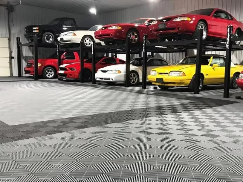 400*400*18mm Anti Slip Pp Interlocking Garage Floor Tiles Plastic Interlocking Floor Mats For Car Wash