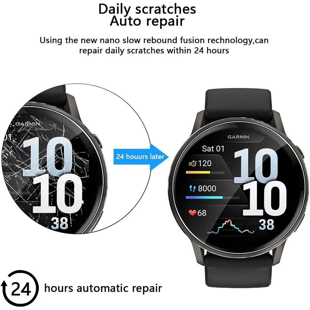 BEHUA 3 uds película de hidrogel para Garmin Venu 4 41mm/45mm Smartwatch HD cubierta protectora de pantalla suave transparente películas protectoras no de vidrio