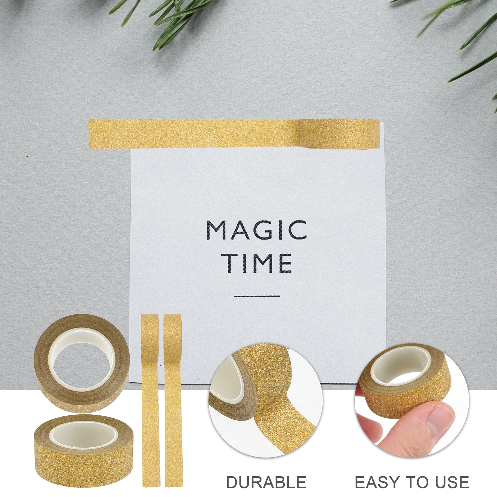 

4 Rolls Glitter Washi Tape Decorative Adhesive Paper Tapes for Gift Wrapping DIY Scrapbooking Party Supplies Washi Tape Set