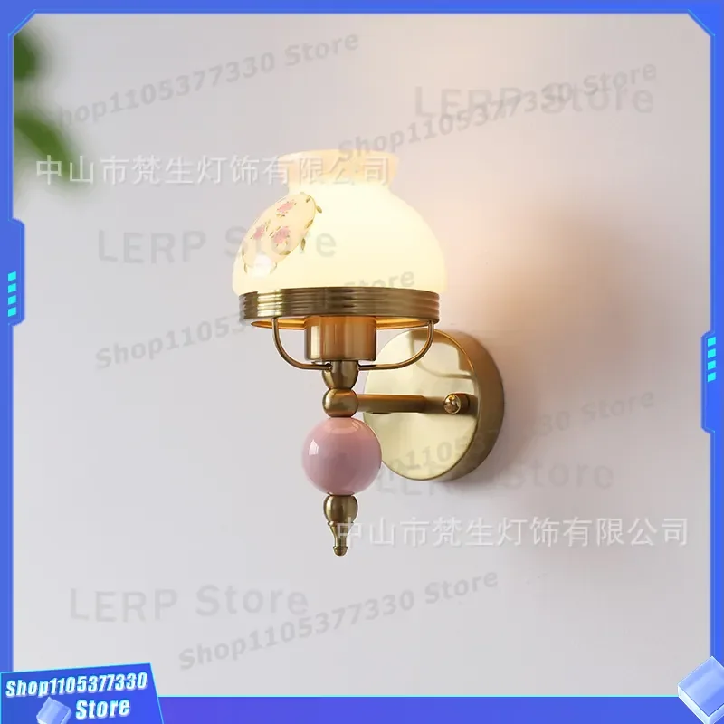 Nordic MCM Style Wall Lamp Retro Bauhaus Bedside Light Medieval French Romantic Master Bedroom Living Room Staircase Decor
