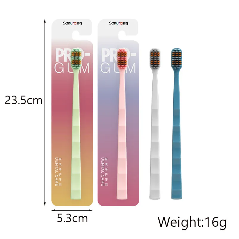 New Bamboo Joint Spiral Wire Soft Bristled Toothbrush Adults Household Ultra-Fine Wide Head Teeth Gum Oral Care Cleaning Brush