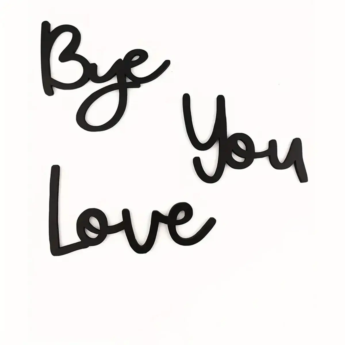 Rustic Hallway Wall Decoration Love You Bye Boxwood Sign Lightweight with Double Sided Affixpoints for Easy Placement