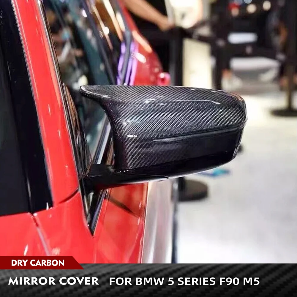 

For BMW 5 Series F90 M5 Sedan 4-Door 2018-2020 Prepreg Dry Carbon Car Rearview Mirror Covers Caps Car Side Mirror Caps Shell RHD