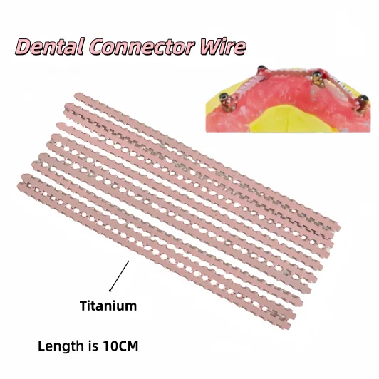 

Dental Pink Implant Connector Wire Strengthener Plate Titanium Overdenture MU Wires