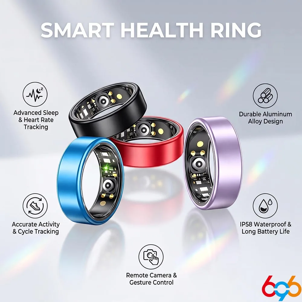 Lightweight Skin-friendly Smart Ring for Couples  Waterproof  Heart Rate Tracking  100+ Sports Modes for Men & Women
