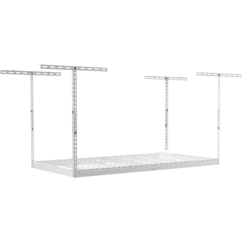 Overhead Garage Storage Rack - Heavy Duty Racks for Garage with 400 lb Capacity, Easy Garage Shelving, Adjustable Storage