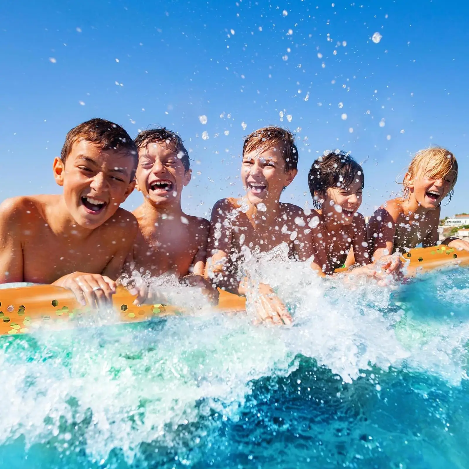 Inflatable Pool Noodles for Travel Sequins Colorful Giant Float Swimming Pool Sticks for Travel Summer Beach Water Lake River