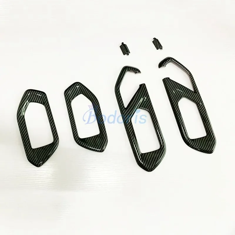 Внутренняя дверная ручка, внутренняя отделка для Toyota Raize A200A 210A 2019 2020, черный цвет углеродного волокна, наклейка на панель, литье Внутренняя дверная ручка, внутренняя отделка для Toyota Raize A200A 210A 2019 2020, черный цвет углеродного волокна, наклейка на панель, литье