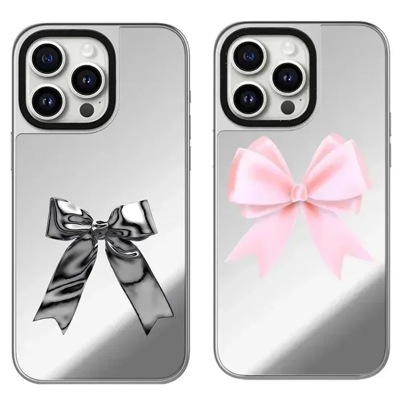 

Mirror Bowknot Pattern iPhone 11 12 13 14 15 Pro Max Protective Case