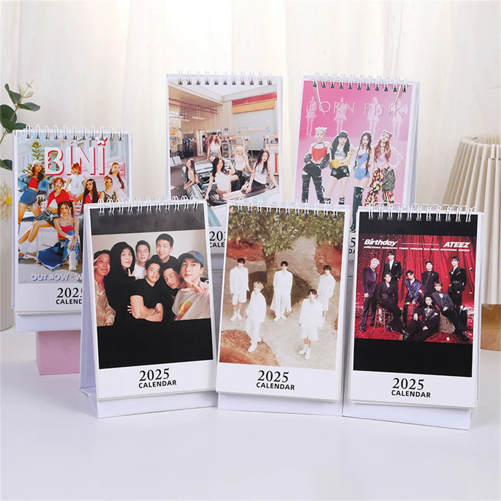 KPOP GI-DLE 2025 Desk Calendar HYUNJIN FELIX ATE Calendar Bangtan Boys Monthly Desktop Calendar for Fans Collection