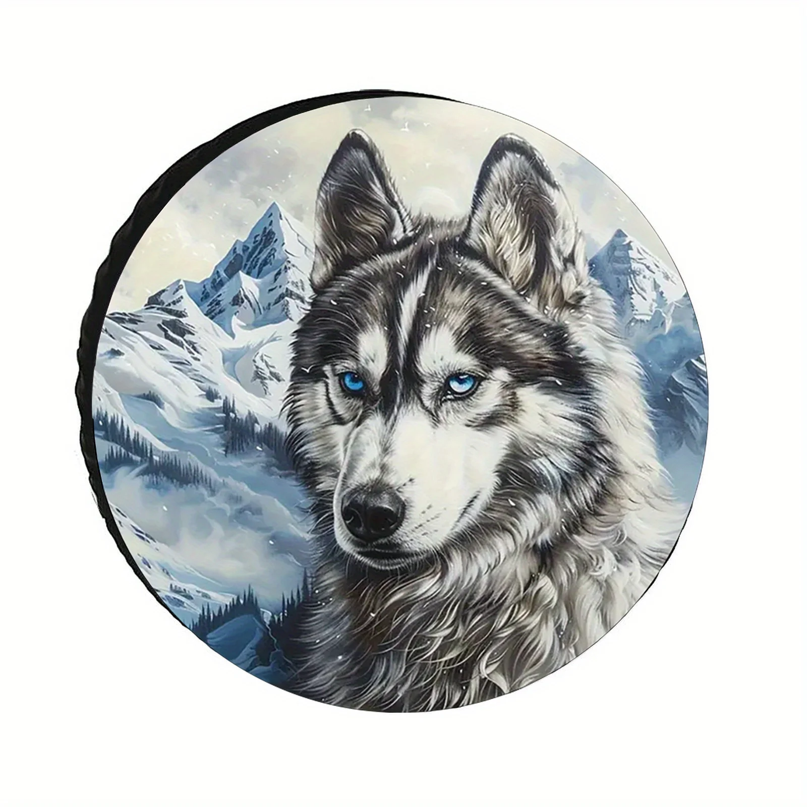 

Чехол для запасного колеса Snow Mountain Wolf King, прочный полиэстер, ветрозащитный, пылезащитный, для автодомов, кемперов, внедорожников, грузовиков, туристических прицепов