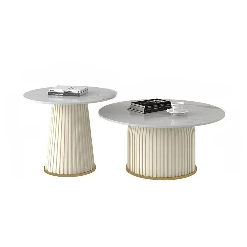 

Round rock slab coffee table Modern beauty salon Nordic Internet celebrity side table room Household special-shaped coffee table