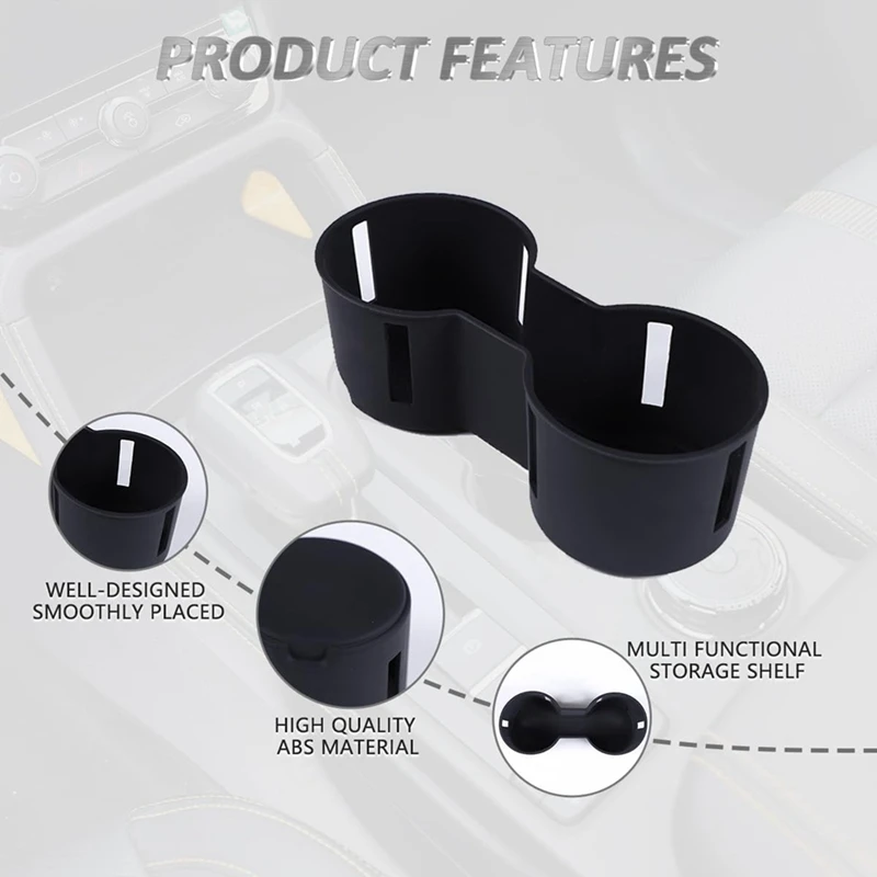 For Ford Ranger 2023 2024 Silicone Center Console Water Cup Holder Insert Interior Accessories