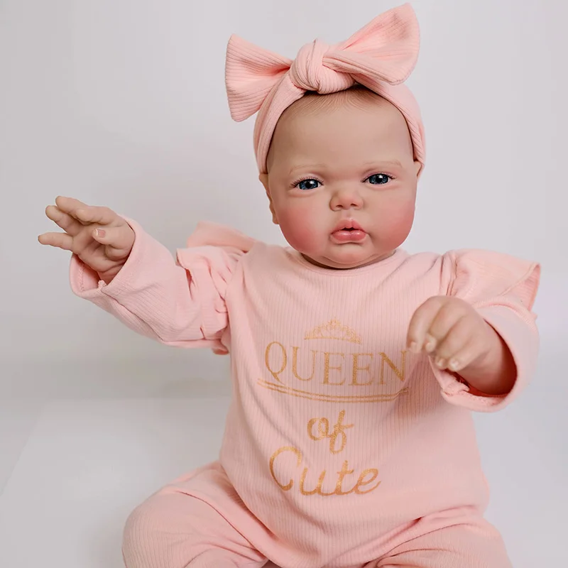 24inch Soft Body Awake Pickle Reborn Baby Toddler Doll Lifelike 3D Painting with Visible Veins High Quality Doll