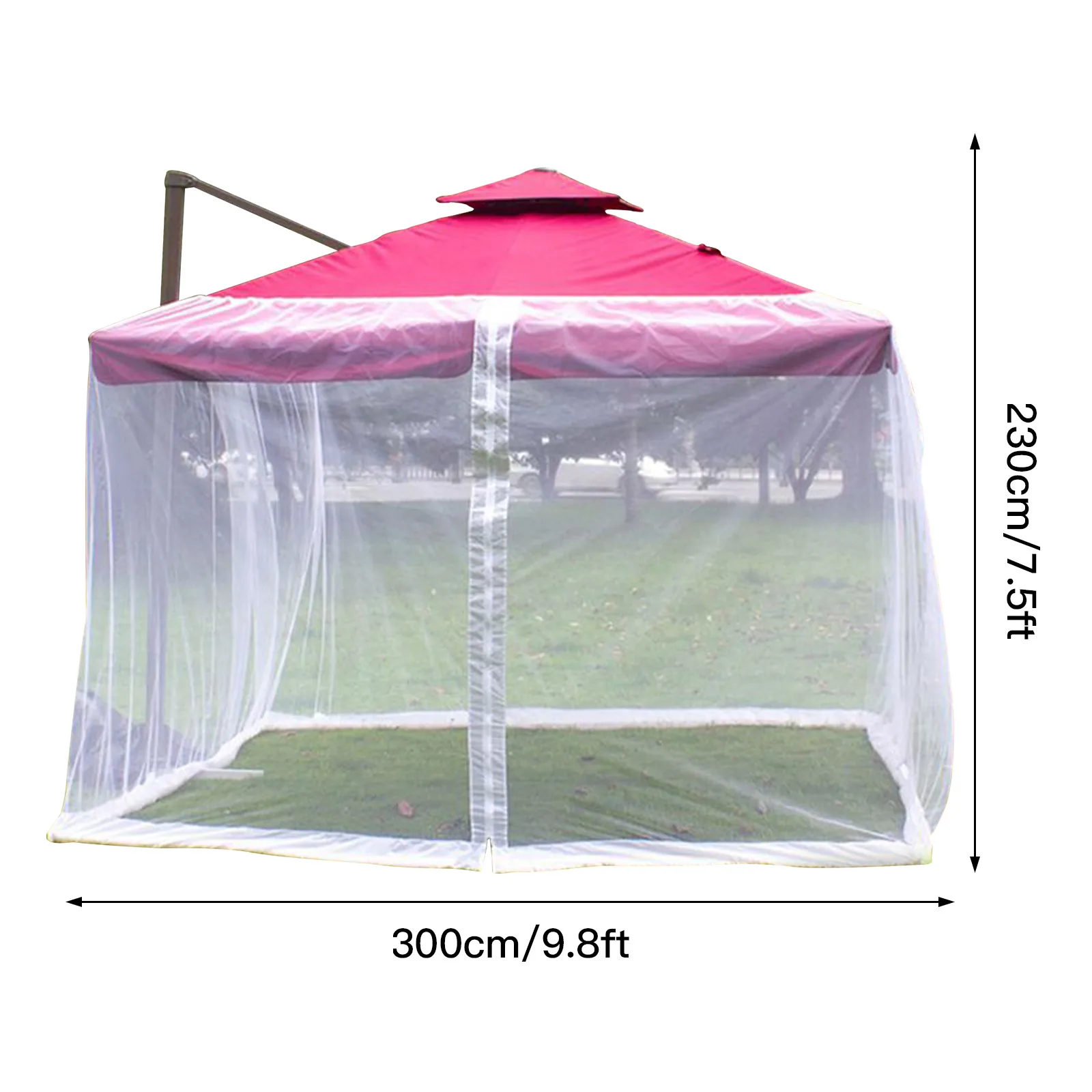 Outdoor Large Camping Mosquito Net Portable Mosquito Insect Fly Proof Zippered Tent Indoor Bedroom Travel Roman Umbrella Mesh