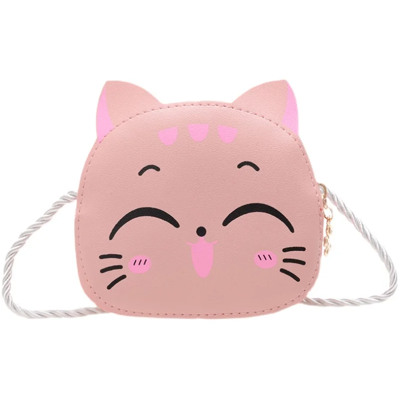 Children\'s Bag Cute Girl Fashion Children Western Style Trendy Princess Mini Cat Cartoon Red Shoulder Baby Messenger Bag