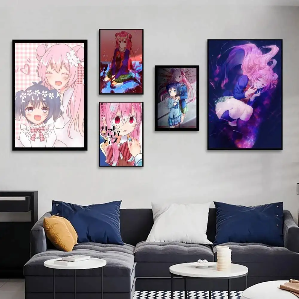 Anime Happy Sugar Life Poster Art Sticky Wall Waterproof Home Living Room Bedroom Bar Aesthetic Decoration
