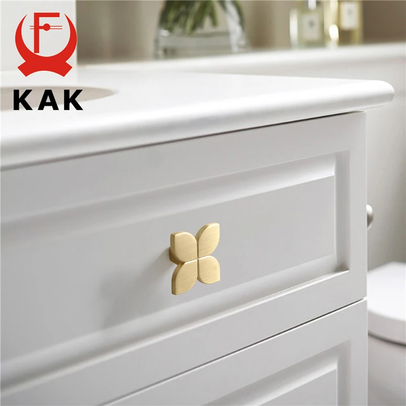 KAK Pearl Gold Cabinet Handles Black Drawer Pulls Decorative Furniture Hardware Black Kitchen Handles  Zinc Alloy Dresser Knobs