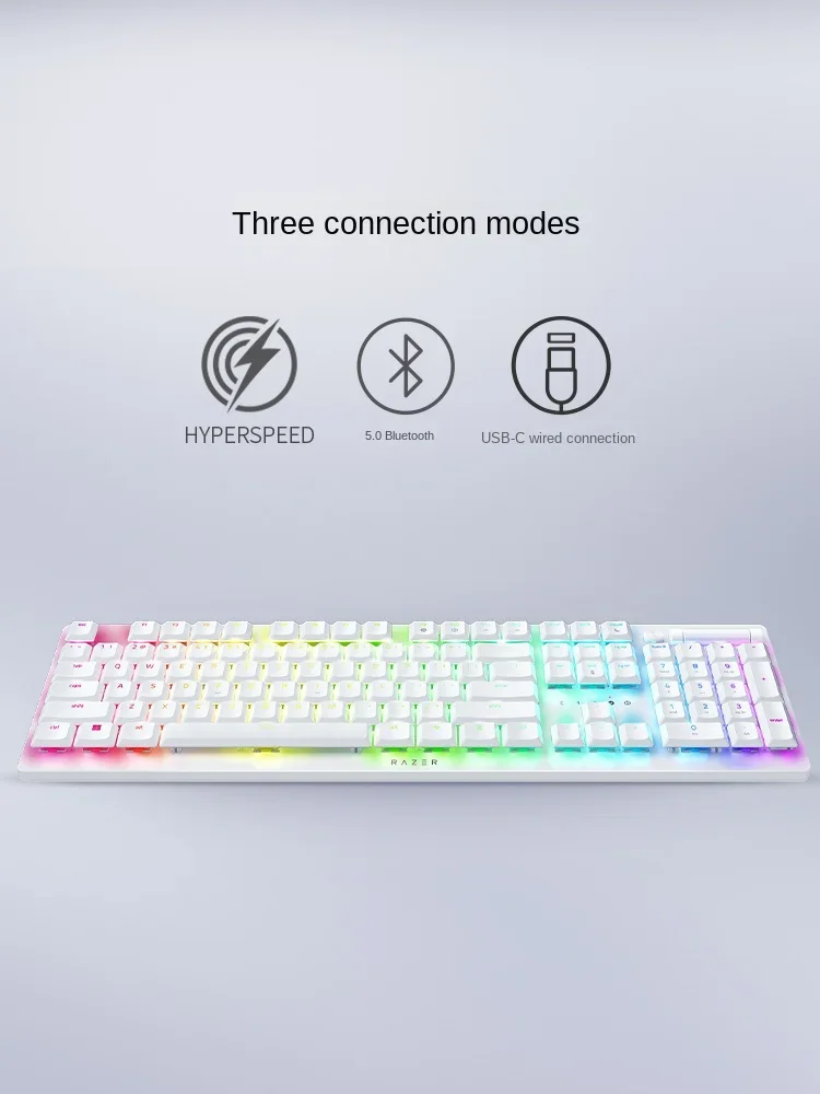 

Razer Razer Gold Scorpion V2 wireless optical mechanical dwarf axis white esports game three mode keyboard