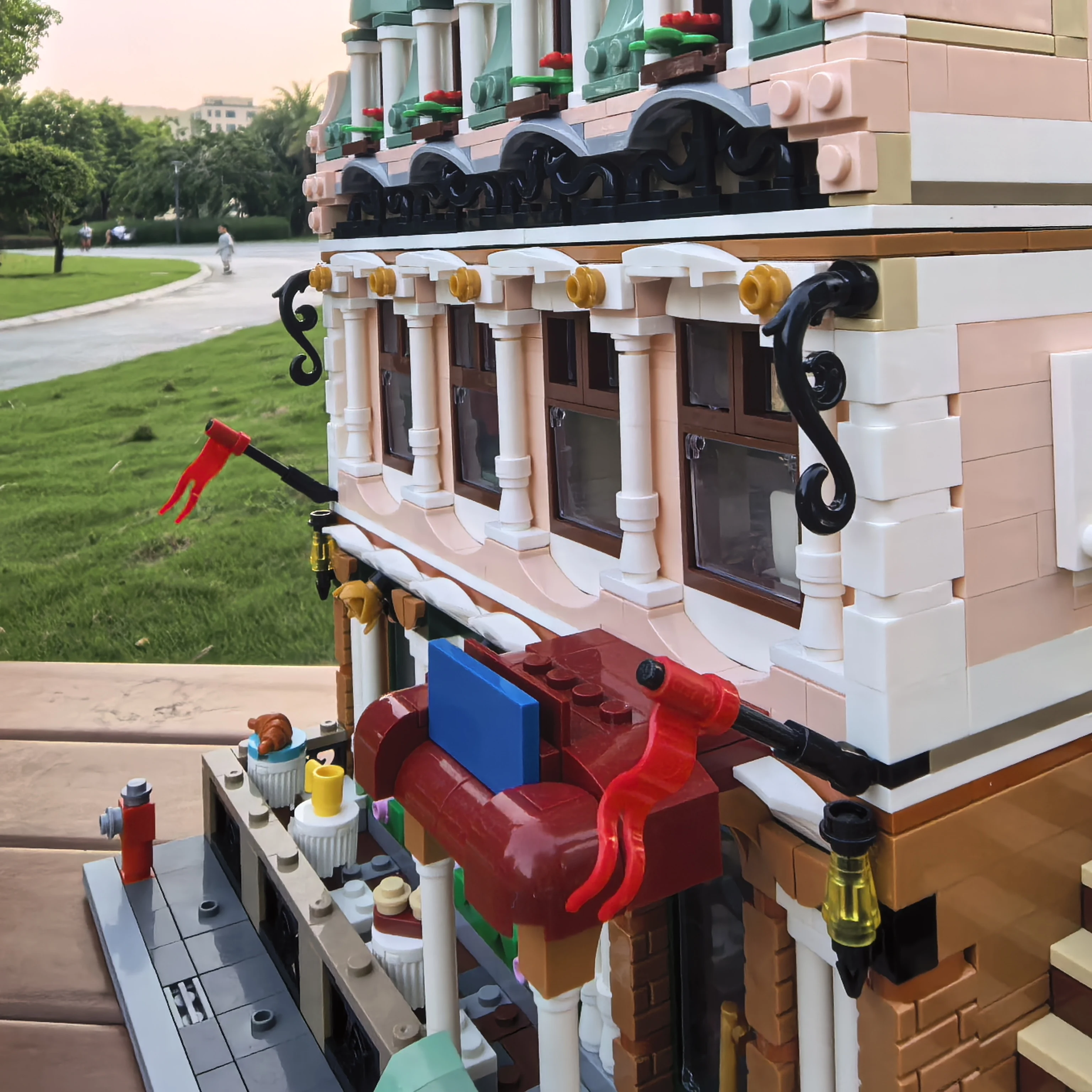 2693 Uds. Experto creativo MOC Boutique Museo de Bellas Artes bloques de construcción ciudad vista a la calle cafetería modelo juguetes de montaje regalo para niños