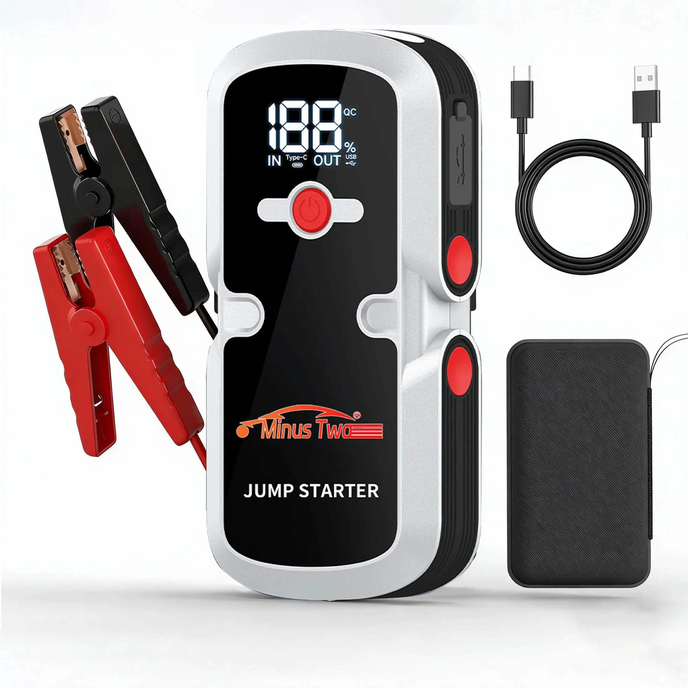 

Portable 12V Car Jump Starter – 9.0L Gas/7.0L Diesel Emergency Battery Booster